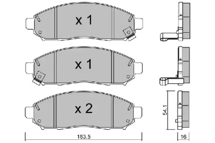 Комплект тормозных колодок AISIN BPNI-1007